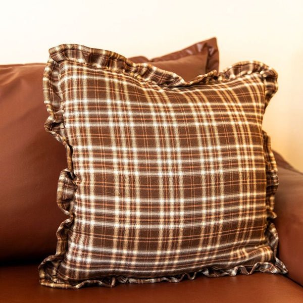 Retro Line Ruffle Cushion
