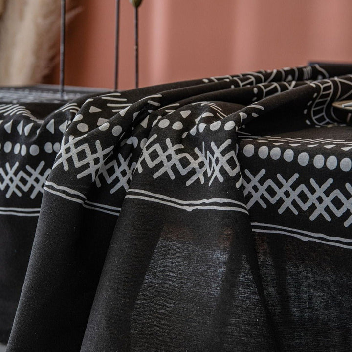 Bohemian Black Table Cloth - Table Cloth - Delicors