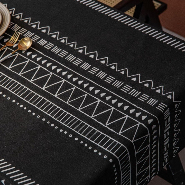 Bohemian Black Table Cloth - Table Cloth - Delicors