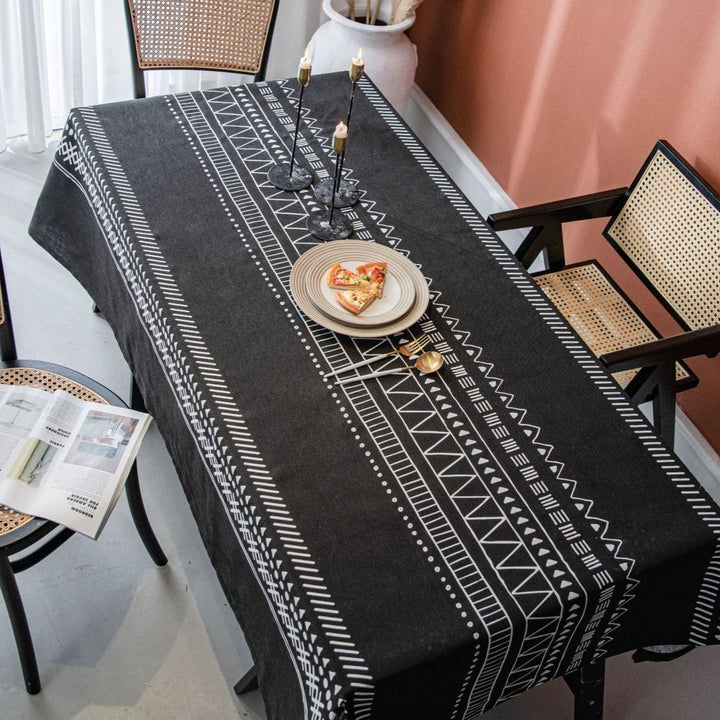 Bohemian Black Table Cloth - Table Cloth - Delicors