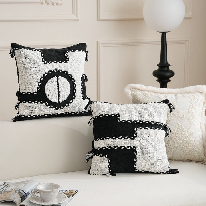 Bold Contrast Monochrome Cushion - Cushion - Delicors