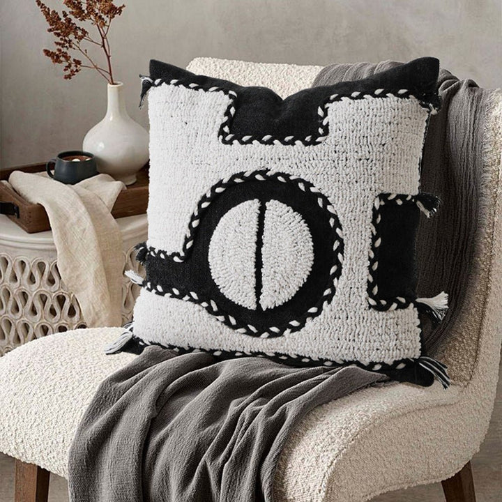 Bold Contrast Monochrome Cushion - Cushion - Delicors