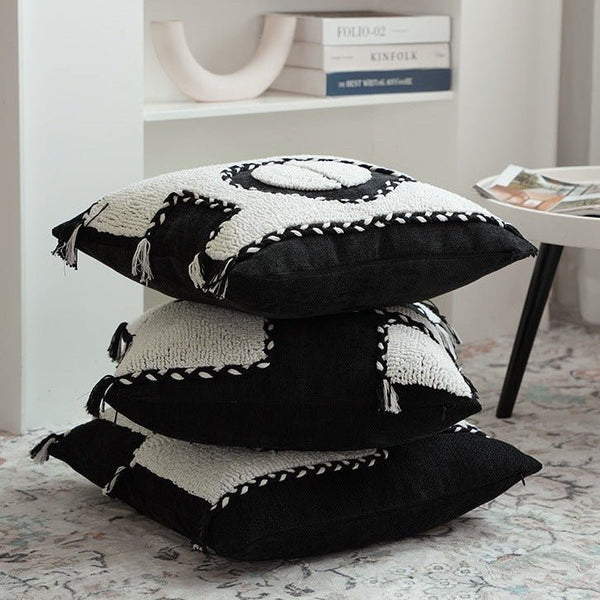 Bold Contrast Monochrome Cushion - Cushion - Delicors