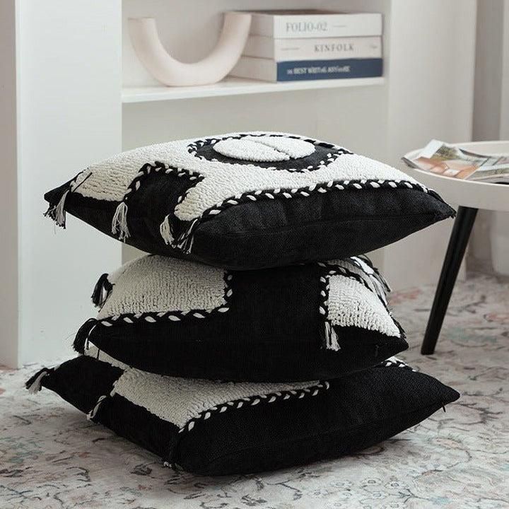 Bold Contrast Monochrome Cushion - Cushion - Delicors