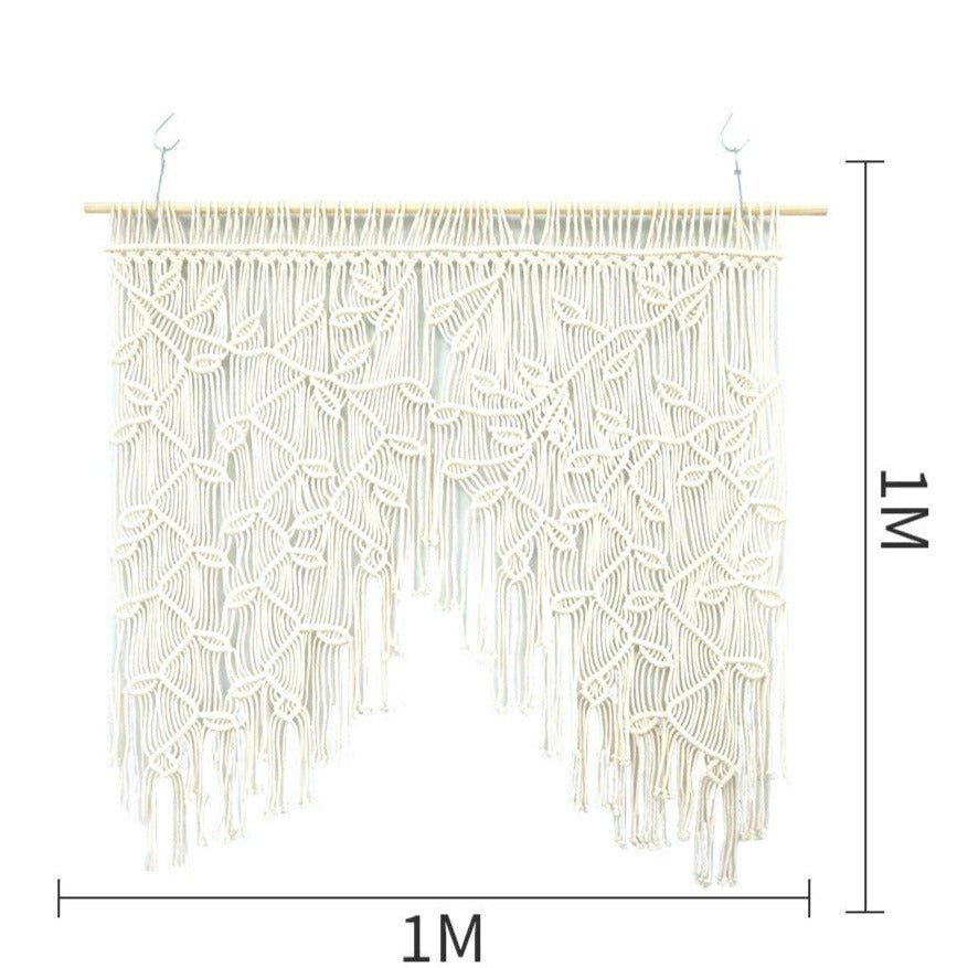 Botanical Weaves Macrame Curtain - Curtain - Delicors
