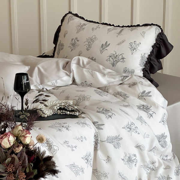 Bouquet Drawing Bedding Set - Bedding - Delicors
