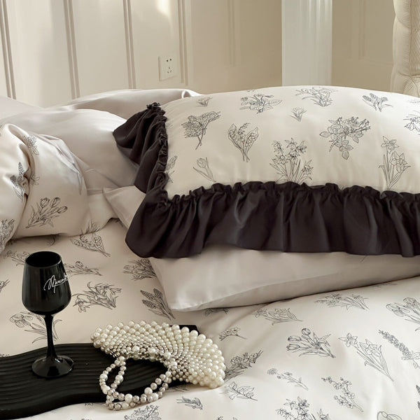 Bouquet Drawing Bedding Set - Bedding - Delicors