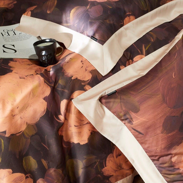 Burnt Orange Floral Bedding Set - Bedding - Delicors