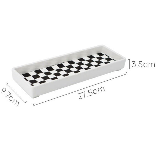 Checkerboard Rectangle Tray - Tray - Delicors