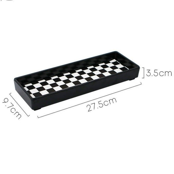 Checkerboard Rectangle Tray - Tray - Delicors