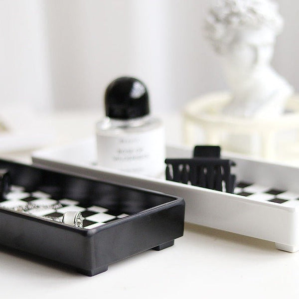 Checkerboard Rectangle Tray - Tray - Delicors