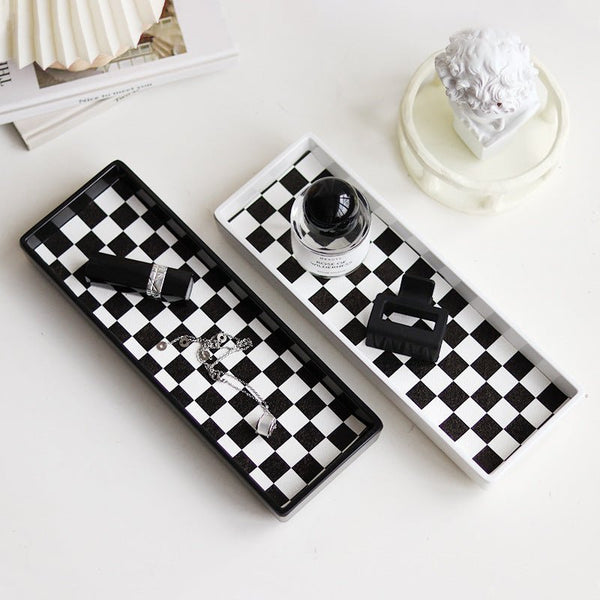 Checkerboard Rectangle Tray - Tray - Delicors