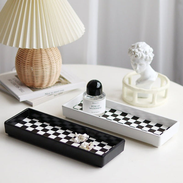 Checkerboard Rectangle Tray - Tray - Delicors