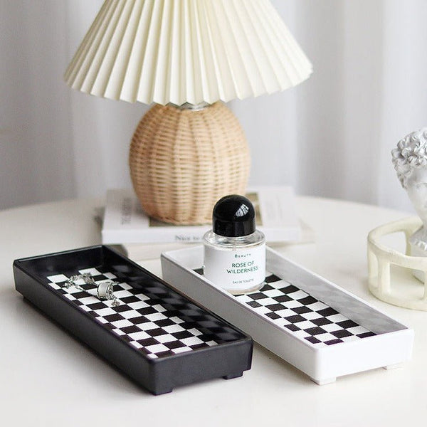Checkerboard Rectangle Tray - Tray - Delicors