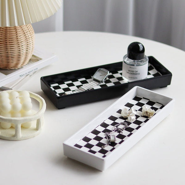 Checkerboard Rectangle Tray - Tray - Delicors