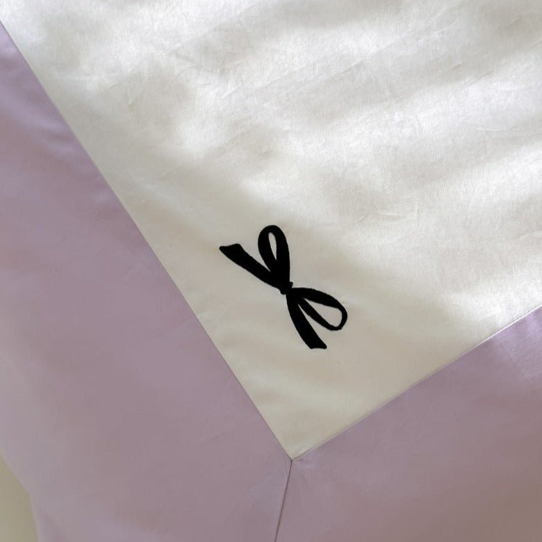 Cherry-Ribbon Print Bedding Set -- Delicors