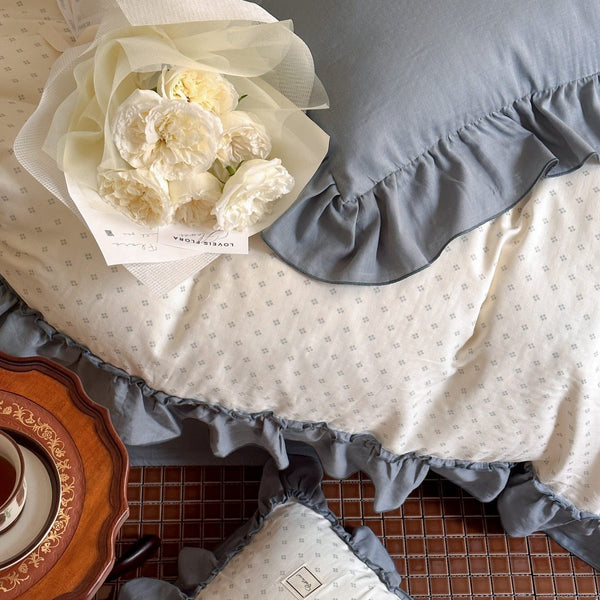 Coffee Snow Ruffle Bedding Set - Bedding - Delicors