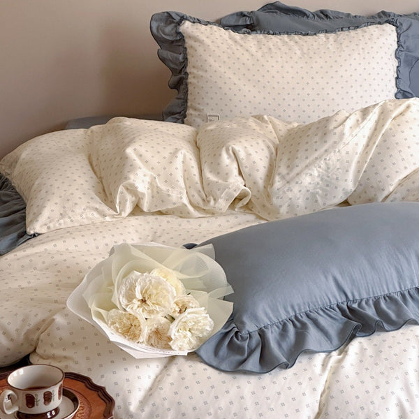 Coffee Snow Ruffle Bedding Set - Bedding - Delicors