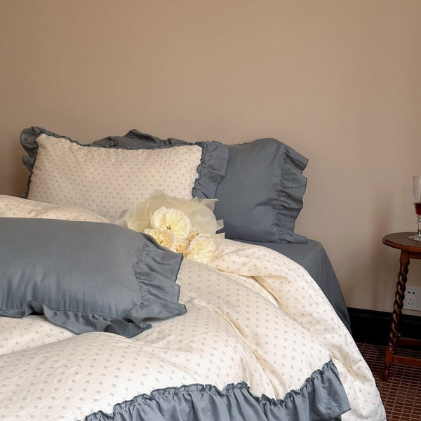 Coffee Snow Ruffle Bedding Set - Bedding - Delicors
