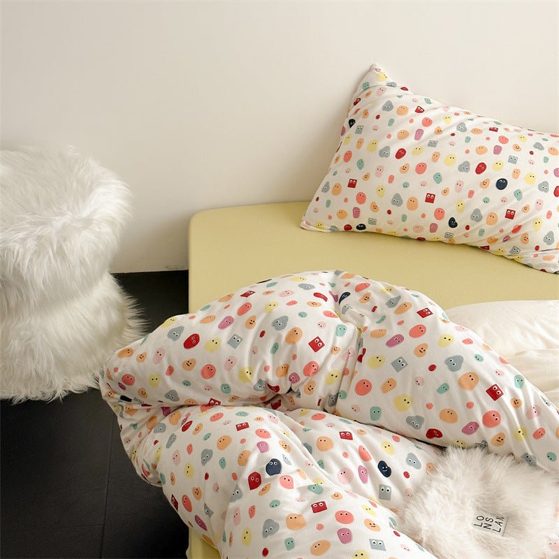 Colour Emoji Doodle Bedding Set -Bedding- Delicors