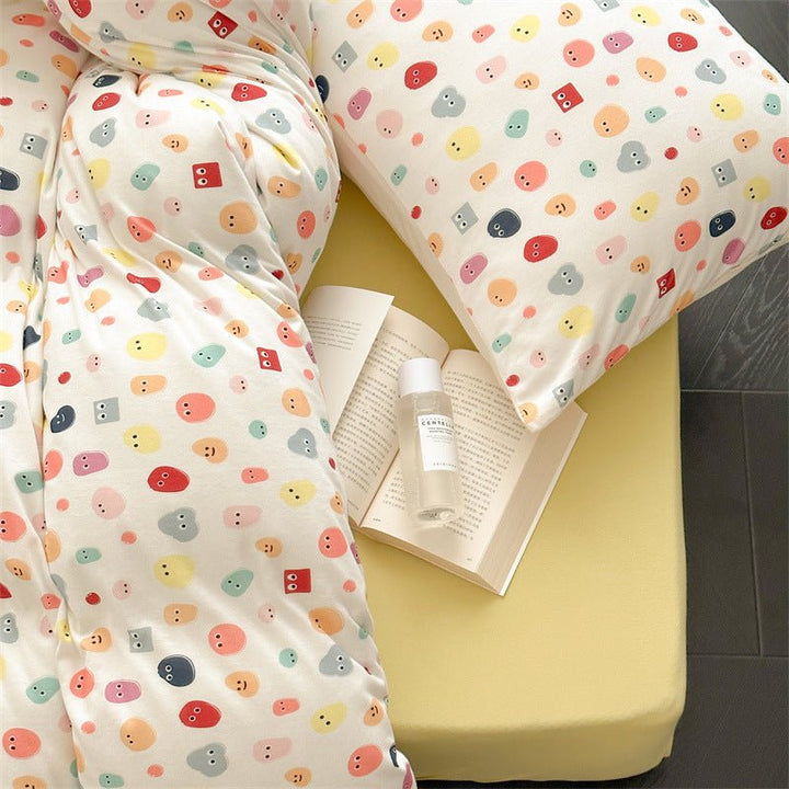 Colour Emoji Doodle Bedding Set -Bedding- Delicors