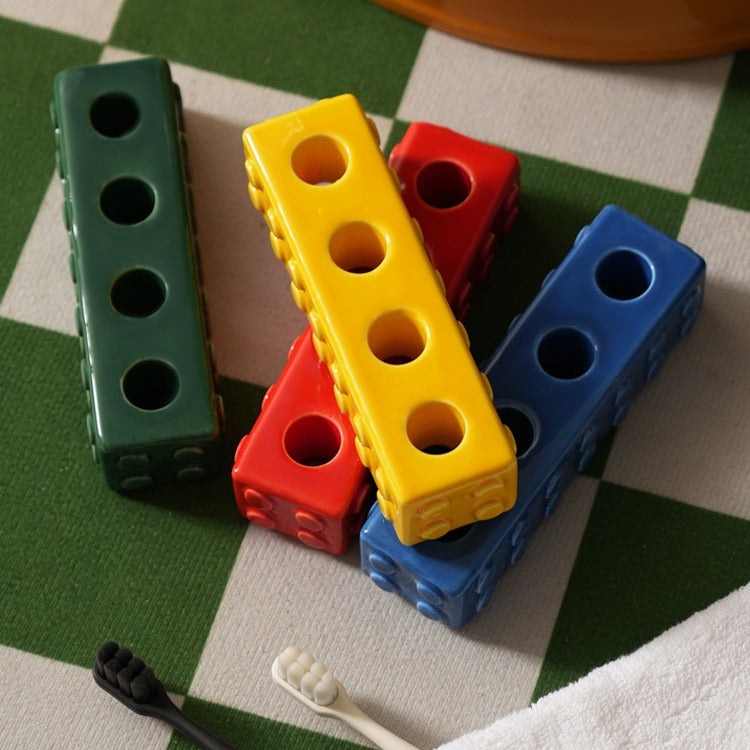 Colourful Block Toothbrush Holder Bath Accessories