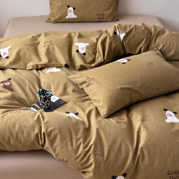 Cute Dog Print Bedding Set