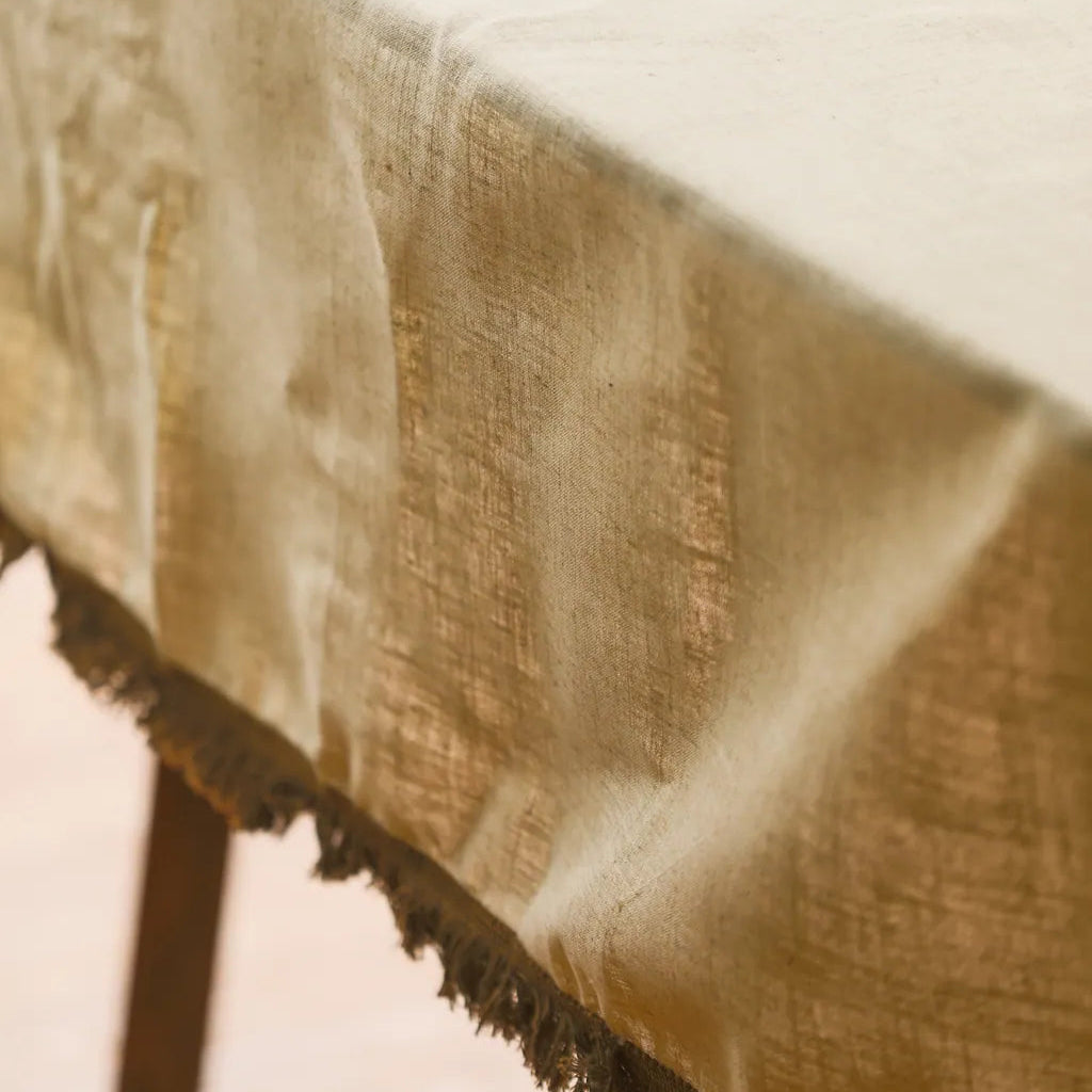 Beige Tassel Tablecloth - Delicors