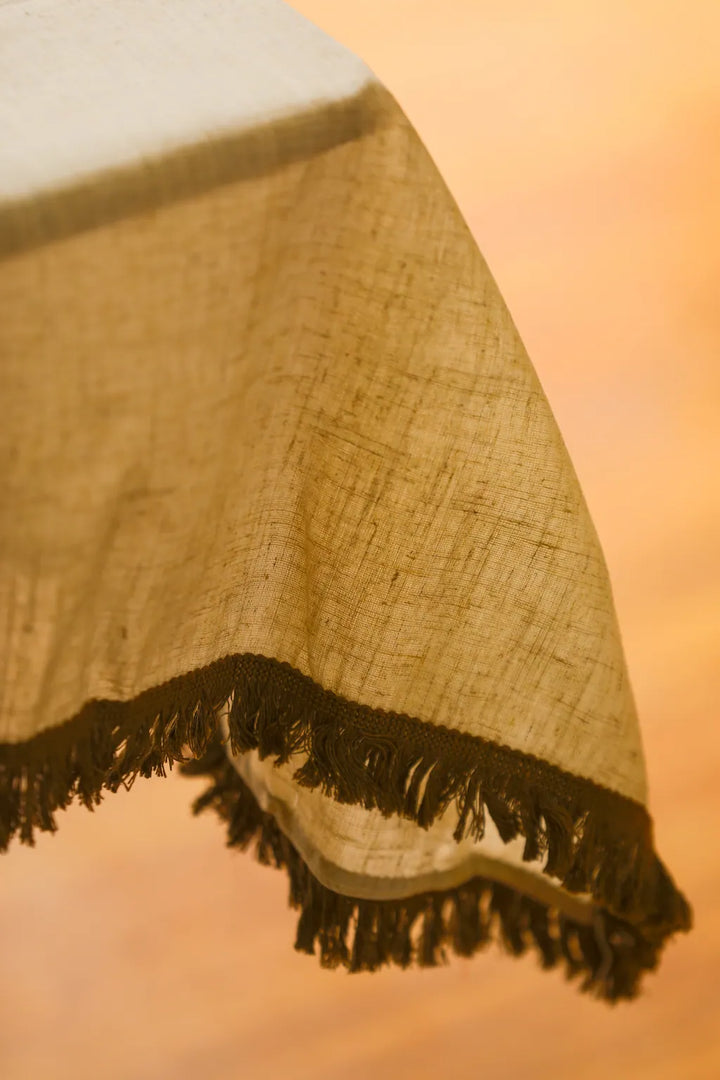 Beige Tassel Tablecloth - Delicors