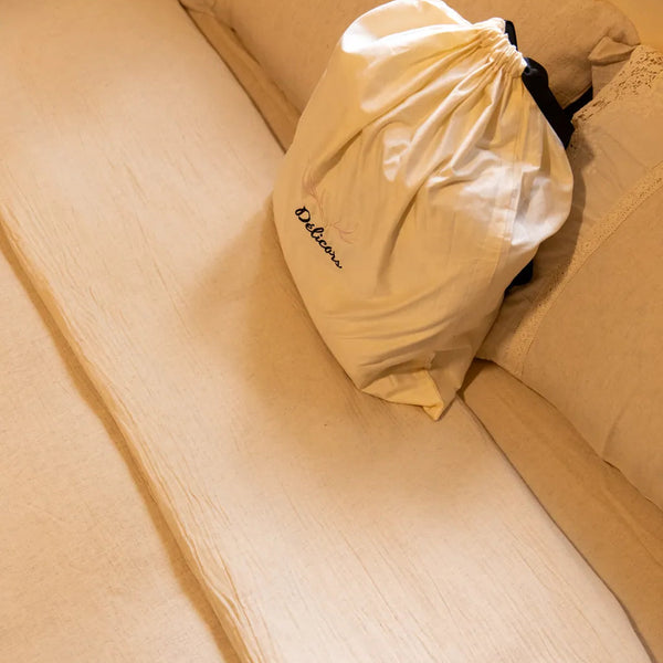 Beige Linen Bedding Set - Delicors