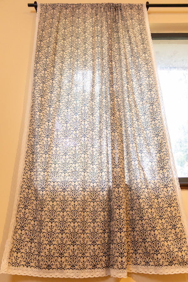 Blue China Curtain