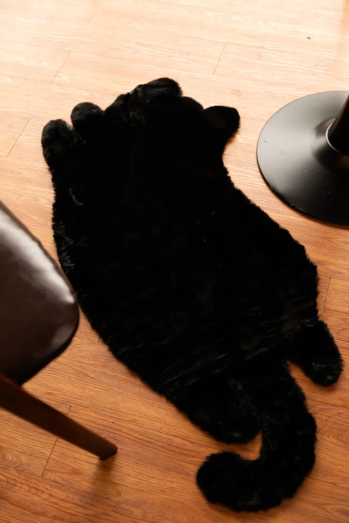 Cat Black Rug - Delicors