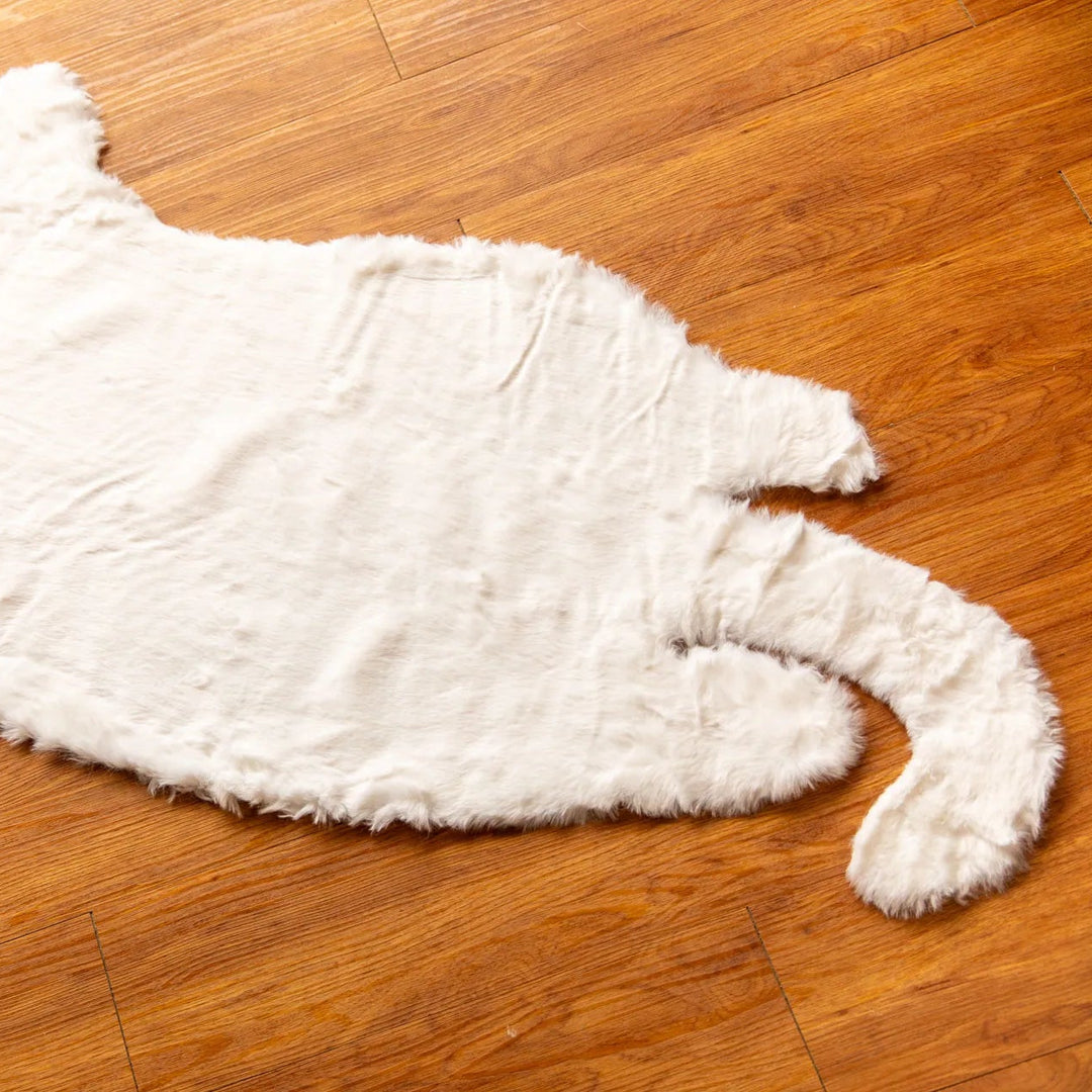 Cat White Rug - Delicors