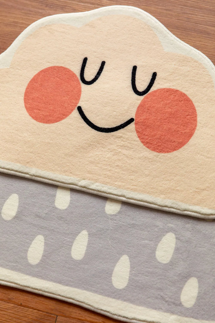Cloud Bath Mat SmilingCloud&RainCloud - Delicors