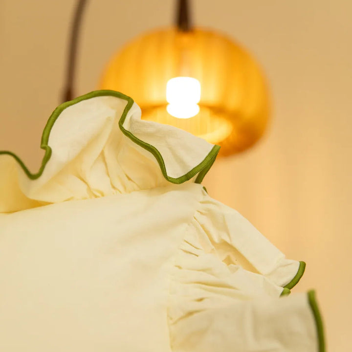 Cozy Ruffle White Cushion - Delicors
