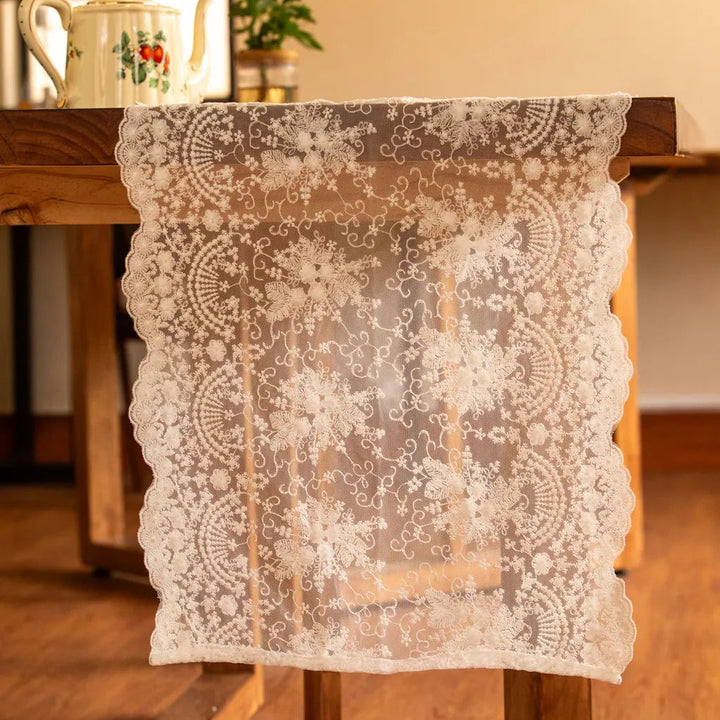 Decadent Flower Lace Table Runner - Delicors