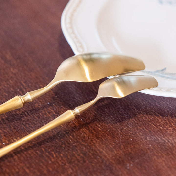 Gold Roman Pillar Cutlery Set Delicors