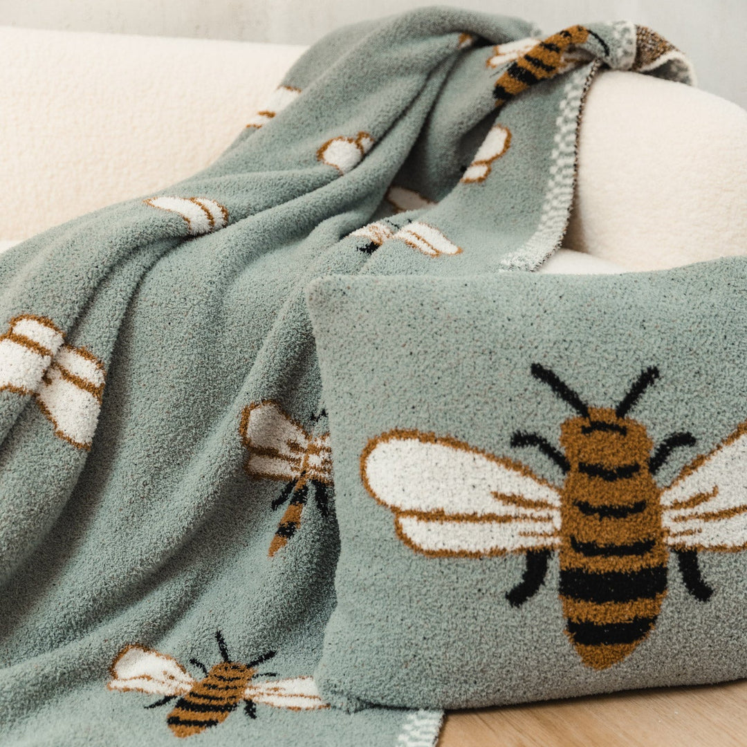 Gold Bee Blanket & Cushion - Delicors