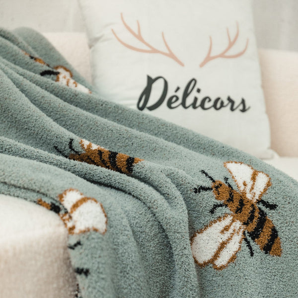 Gold Bee Blanket & Cushion - Delicors