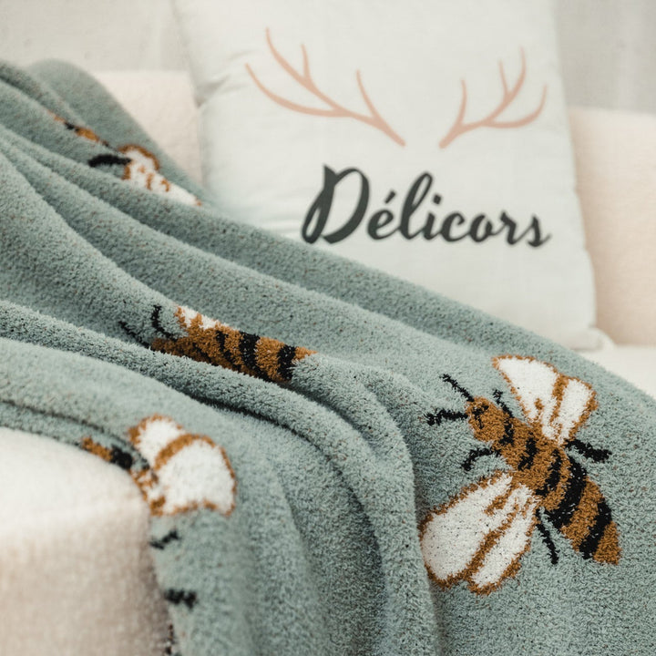 Gold Bee Blanket & Cushion - Delicors