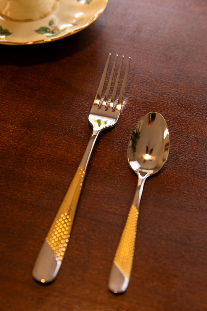 Honeycomb Grooved Stainless Steel Cutlery Set