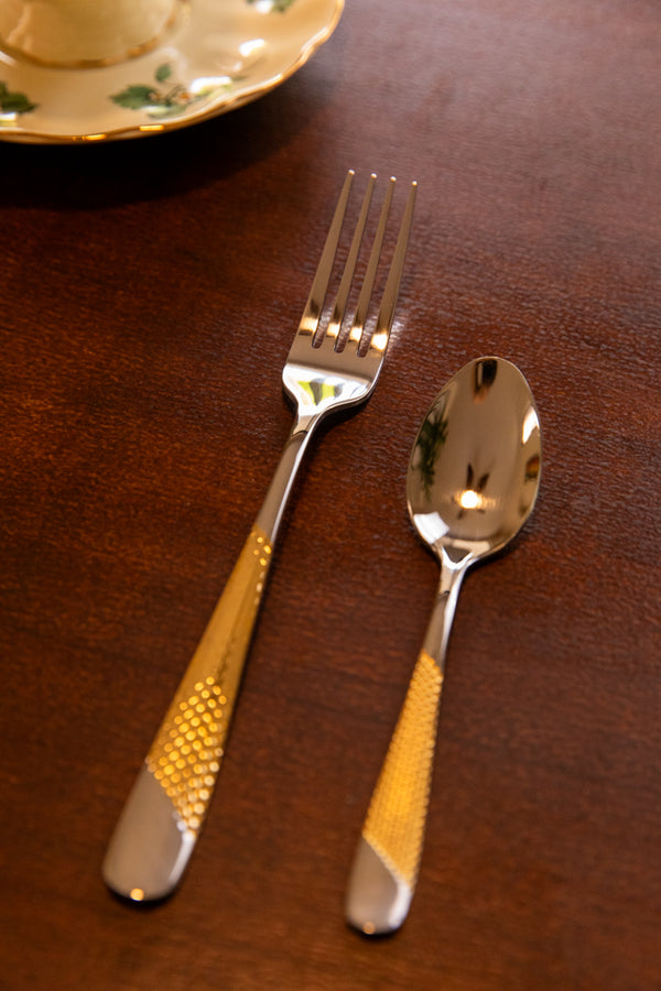 Honeycomb Grooved Stainless Steel Cutlery Set