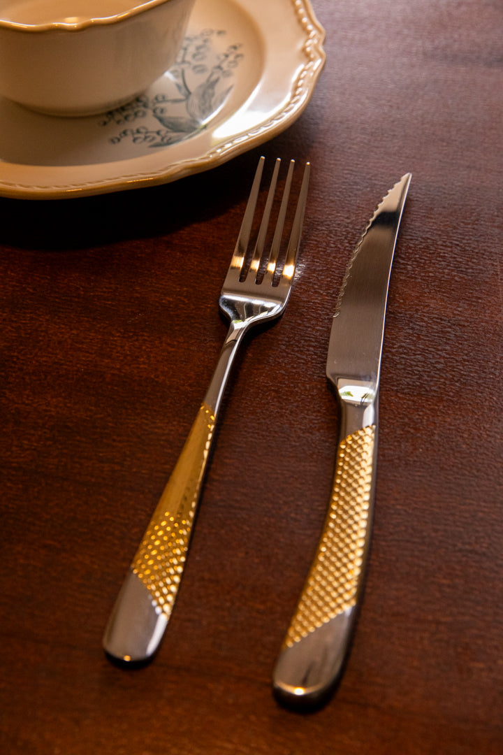 Honeycomb Grooved Stainless Steel Cutlery 