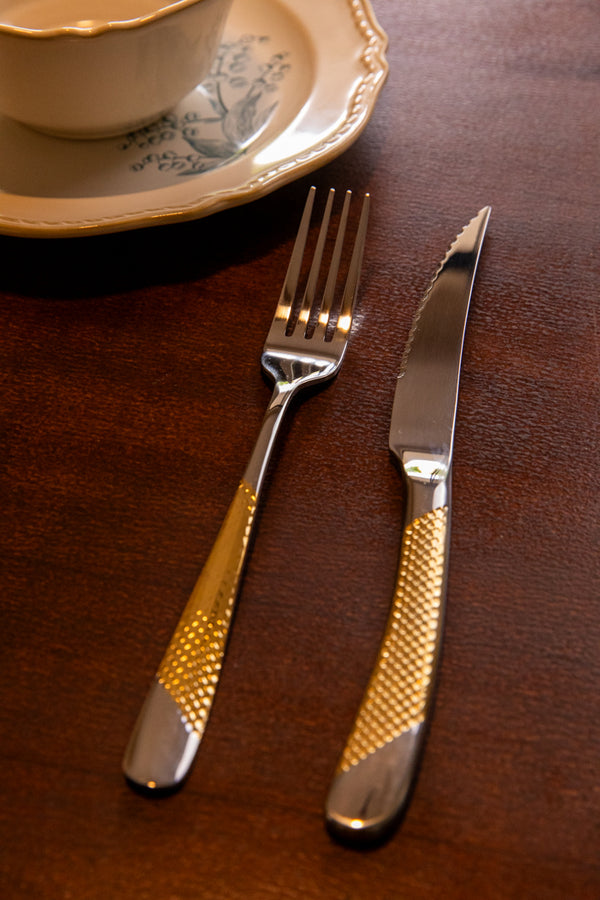Honeycomb Grooved Stainless Steel Cutlery 