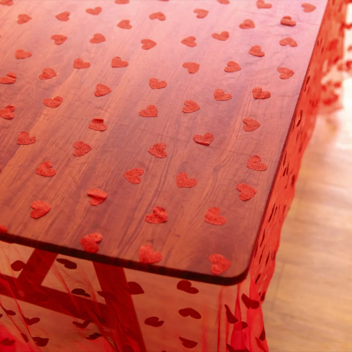 Love Heart Mesh Tablecloth