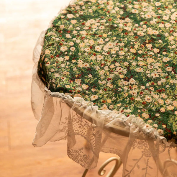 Meadow Art Ruffle Table Cloth -- Delicors