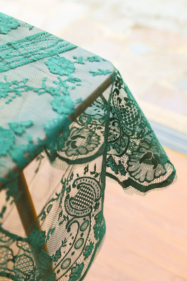 Moss Adventure Lace Round Table Cloth From Delicors
