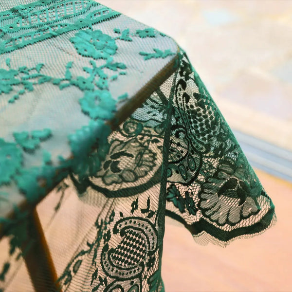 Moss Adventure Lace Round Table Cloth