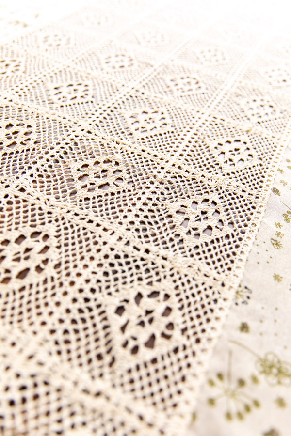 Classic beige dining tablecloth