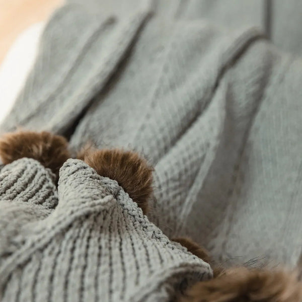 Pom Pom Fur Soft Blanket - Delicors